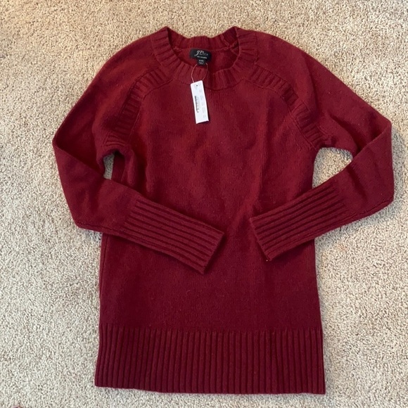 J Crew Crewneck tunic sweater in everyday cashmere AD350 - Picture 1 of 5